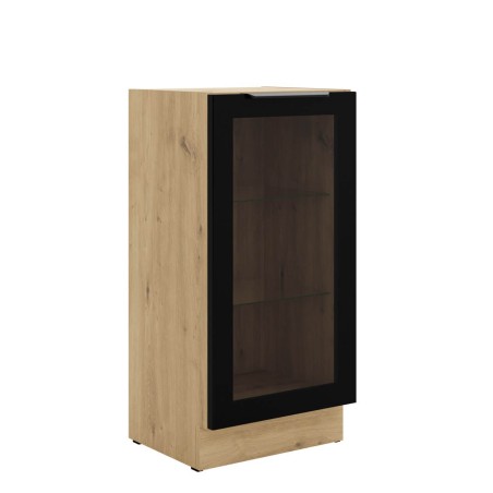 Stehende Küchenvitrine 40 cm breit, Küchenunterschrank in Eiche Artisan VIRTANO V2 40 DW -1F BB