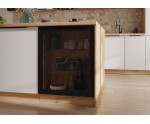 Stehende Küchenvitrine 60 cm breit, Küchenunterschrank in Eiche Artisan VIRTANO V2 60 DW -1F BB