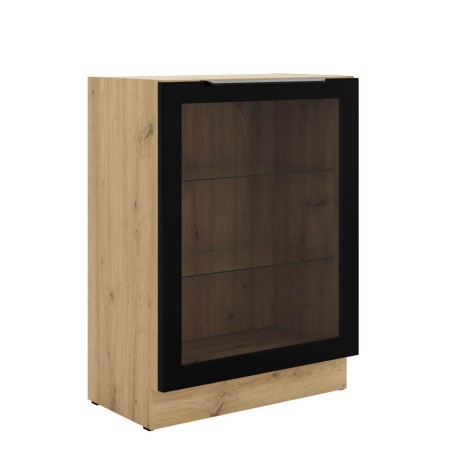 Stehende Küchenvitrine 60 cm breit, Küchenunterschrank in Eiche Artisan VIRTANO V2 60 DW -1F BB