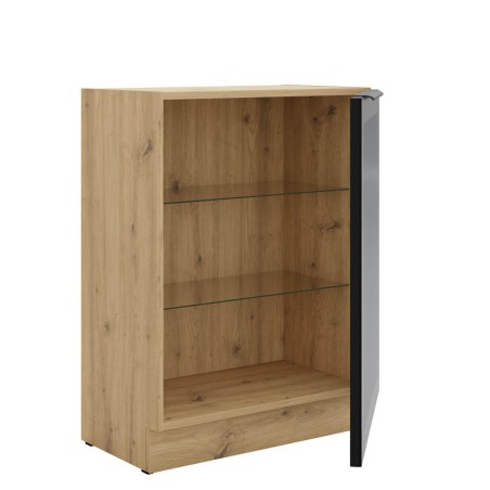 Stehende Küchenvitrine 60 cm breit, Küchenunterschrank in Eiche Artisan VIRTANO V2 60 DW -1F BB