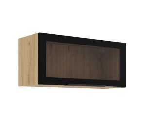 Küchenhängevitrine 80 cm breit, Küchenhängeschrank in Eiche Artisan VIRTANO V2 80 GUS-36 1F