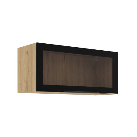 Küchenhängevitrine 80 cm breit, Küchenhängeschrank in Eiche Artisan VIRTANO V2 80 GUS-36 1F