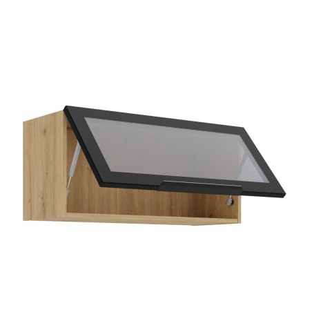 Küchenhängevitrine 80 cm breit, Küchenhängeschrank in Eiche Artisan VIRTANO V2 80 GUS-36 1F