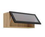 Küchenhängevitrine 80 cm breit, Küchenhängeschrank in Eiche Artisan VIRTANO V2 80 GUS-36 1F