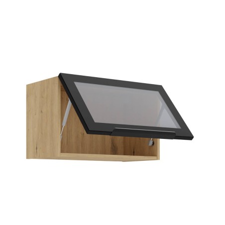 Hängende Küchenvitrine 60 cm breit mit Klapptür, Küchenhängeschrank in Eiche Artisan VIRTANO V2 60 GUS-36 1F