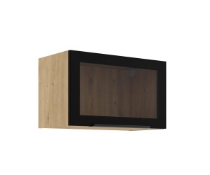 Hängende Küchenvitrine 60 cm breit mit Klapptür, Küchenhängeschrank in Eiche Artisan VIRTANO V2 60 GUS-36 1F