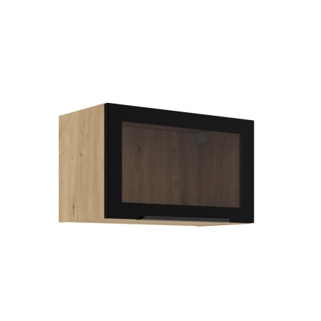 Hängende Küchenvitrine 60 cm breit mit Klapptür, Küchenhängeschrank in Eiche Artisan VIRTANO V2 60 GUS-36 1F