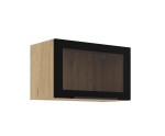 Hängende Küchenvitrine 60 cm breit mit Klapptür, Küchenhängeschrank in Eiche Artisan VIRTANO V2 60 GUS-36 1F