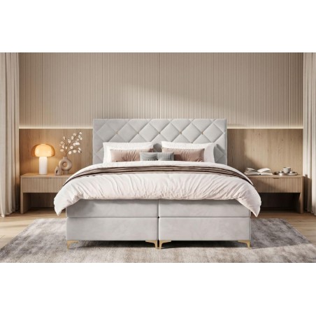 Modernes Kontinentalbett 200x200 cm mit 2 Bettkästen, Komfortbett AMBER 1M
