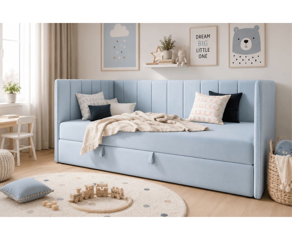 MILENA Schlafsofa 100x200 cm mit Bettkasten » Möbelpaket
