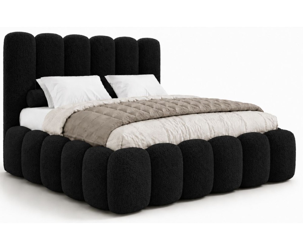Modernes Polsterbett 140x200 cm mit tiefen Nähten und Bettkasten, Lattenrost mit Metallrahmen, Bubble Bett SOFTY Modernes Polsterbett 140x200 cm mit tiefen Nähten und Bettkasten, Lattenrost mit Metallrahmen, Bubble Bett SOFTY