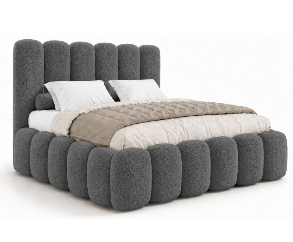 Bubble Bett 160x200 cm mit Stauraum und hohem Kopfteil, Lattenrost mit Metallrahmen, Polsterbett SOFTY Bubble Bett 160x200 cm mit Stauraum und hohem Kopfteil, Lattenrost mit Metallrahmen, Polsterbett SOFTY