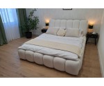 Bubble Bett 160x200 cm mit Stauraum und hohem Kopfteil, Lattenrost mit Metallrahmen, Polsterbett SOFTY Bubble Bett 160x200 cm mit Stauraum und hohem Kopfteil, Lattenrost mit Metallrahmen, Polsterbett SOFTY