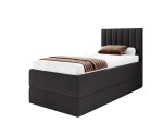 Einzelbett 90x200 cm mit verstellbarem Lattenrost per Fernbedienung und Stauraum, Boxspringbett PEDRO SE
