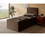 Boxspringbett 100x200 cm mit verstellbarem Lattenrost, Liegefläche anpassbar per Fernbedienung, Funktionsbett PEDRO SE