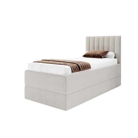 Boxspringbett 100x200 cm mit verstellbarem Lattenrost, Liegefläche anpassbar per Fernbedienung, Funktionsbett PEDRO SE