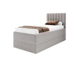 Boxspringbett 100x200 cm mit verstellbarem Lattenrost, Liegefläche anpassbar per Fernbedienung, Funktionsbett PEDRO SE