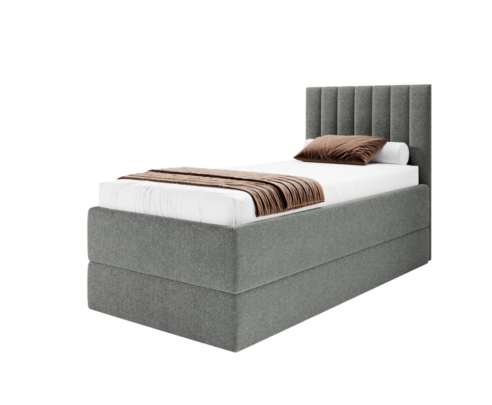 Boxspringbett 100x200 cm mit verstellbarem Lattenrost, Liegefläche anpassbar per Fernbedienung, Funktionsbett PEDRO SE