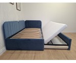 Polsterbett 90x200 mit zusätzlichem Schlafplatz und geräumiger Schublade, funktionales Ausziehbett ALVIN 03 MN