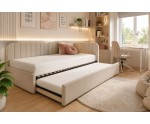 Polsterbett 100x200 mit zwei Schlafplätzen und Stauraum, funktionales Ausziehbett 2in1 ALVIN 03 MN Polsterbett 100x200 mit zwei Schlafplätzen und Stauraum, funktionales Ausziehbett 2in1 ALVIN 03 MN