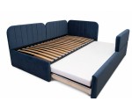 Polsterbett 90x200 mit 2 Schlafplätzen, RAUSFALLSCHUTZ und geräumigem Stauraum in Schubladenform, Ausziehbett 2in1 ALVIN 03 MNB Polsterbett 90x200 mit 2 Schlafplätzen, RAUSFALLSCHUTZ und geräumigem Stauraum in Schubladenform, Ausziehbett 2in1 ALVIN 03 MNB