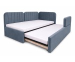 Polsterbett 90x200 mit 2 Schlafplätzen, RAUSFALLSCHUTZ und geräumigem Stauraum in Schubladenform, Ausziehbett 2in1 ALVIN 03 MNB Polsterbett 90x200 mit 2 Schlafplätzen, RAUSFALLSCHUTZ und geräumigem Stauraum in Schubladenform, Ausziehbett 2in1 ALVIN 03 MNB