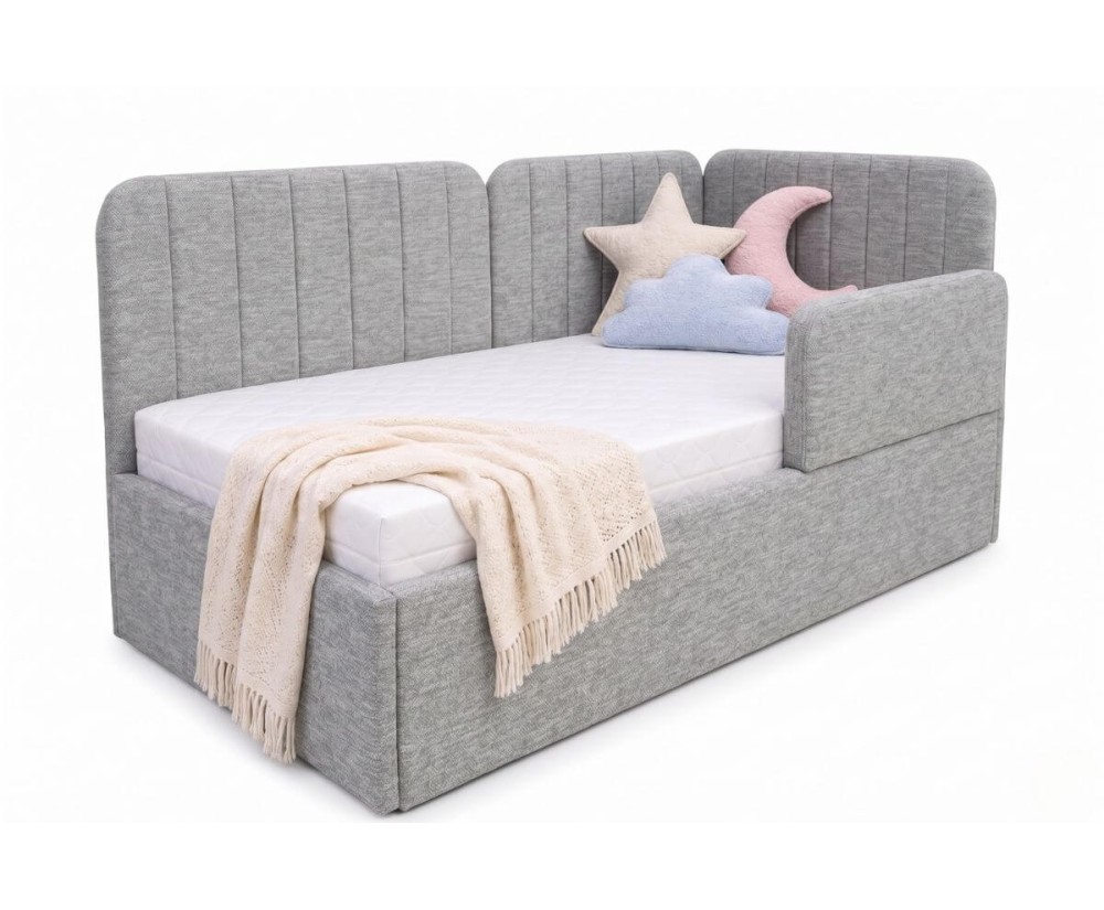 Ausziehbett 100x200 mit RAUSFALLSCHUTZ und Bettkasten in Schubladenform, Polsterbett 2in1 ALVIN 03 MNB Ausziehbett 100x200 mit RAUSFALLSCHUTZ und Bettkasten in Schubladenform, Polsterbett 2in1 ALVIN 03 MNB