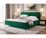 Polsterbett 140x200 cm für Schlafzimmer mit Kopfteil, Bettkasten, Lattenrost mit Metallrahmen, Ehebett IMPERIA S15