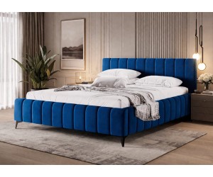 Elegantes Ehebett 200x200 cm für Schlafzimmer mit Stauraum und Lattenrost, Polsterbett IMPERIA S15