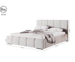 Doppelbett 160x200 cm mit vertikalen Nähten, Bettkasten, Lattenrost mit Metallrahmen, Polsterbett IMPERIA S01 Doppelbett 160x200 cm mit vertikalen Nähten, Bettkasten, Lattenrost mit Metallrahmen, Polsterbett IMPERIA S01