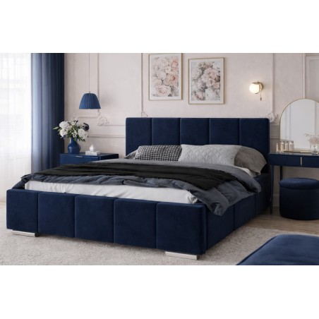 Ehebett 180x200 cm mit Stauraum, Lattenrost mit Metallrahmen, Doppelbett IMPERIA S01