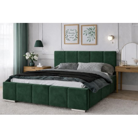 Komfortbett 200x200 cm mit großem Bettkasten, Lattenrost mit Metallrahmen, Schlafzimmerbett IMPERIA S01