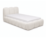 Jugendbett 90x200 cm mit tiefen Nähten und Bettkasten, Lattenrost mit Metallrahmen, Bubble Bett SOFTY