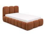 Jugendbett 90x200 cm mit tiefen Nähten und Bettkasten, Lattenrost mit Metallrahmen, Bubble Bett SOFTY
