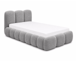 Jugendbett 90x200 cm mit tiefen Nähten und Bettkasten, Lattenrost mit Metallrahmen, Bubble Bett SOFTY