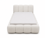 Weiches Polsterbett 120x200 cm mit dicken Seitenteilen, Lattenrost und Bettkasten, Bubble Bett SOFTY