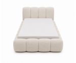 Weiches Polsterbett 120x200 cm mit dicken Seitenteilen, Lattenrost und Bettkasten, Bubble Bett SOFTY