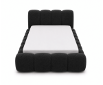 Weiches Polsterbett 120x200 cm mit dicken Seitenteilen, Lattenrost und Bettkasten, Bubble Bett SOFTY