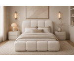 Weiches Polsterbett 120x200 cm mit dicken Seitenteilen, Lattenrost und Bettkasten, Bubble Bett SOFTY
