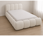 Weiches Polsterbett 120x200 cm mit dicken Seitenteilen, Lattenrost und Bettkasten, Bubble Bett SOFTY