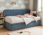 Bequemes Kinderbett 80x200 cm mit Bettkasten, Seitenblende abgerundet, ANTOS 1R