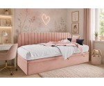 Einzelbett 100x200 cm mit abgerundeter Seitenblende, ANTOS 1R