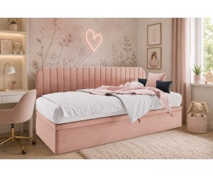 Einzelbett 100x200 cm mit abgerundeter Seitenblende, ANTOS 1R