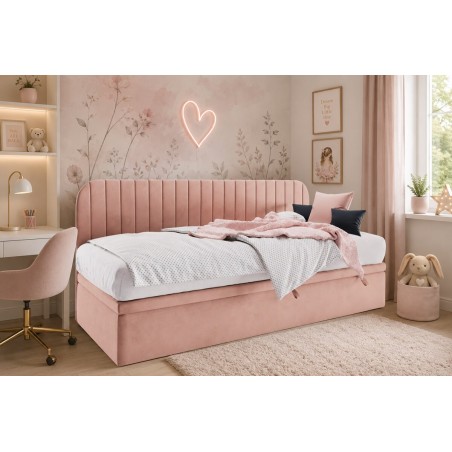 Einzelbett 100x200 cm mit abgerundeter Seitenblende, ANTOS 1R