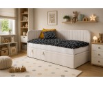 Jugendbett 100x200 cm, Seitenblende und Kopfteil abgerundet, ANTOS 2R