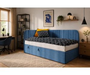 Jugendbett 100x200 cm, Seitenblende und Kopfteil abgerundet, ANTOS 2R