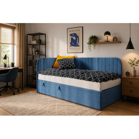 Jugendbett 100x200 cm, Seitenblende und Kopfteil abgerundet, ANTOS 2R