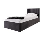 Gepolstertes Jugendbett 80x180 cm mit Kopfteil, Bettkasten und Lattenrost, Polsterbett BARTEK SM 02