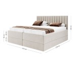 Boxspringbett 200x200 cm mit 2 verstellbaren Lattenrosten und 2 Bettkästen, Verstellfunktion mit Fernbedienung, PEDRO SE