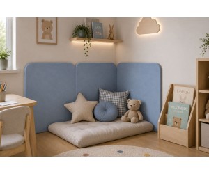 Wandpolster 87x94 cm, abgerundetes Wandpaneel, Wandkissen, Wandschutz INTARO 01